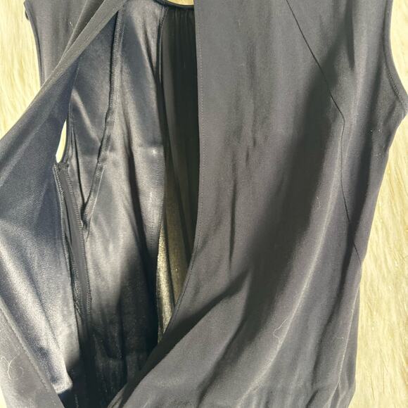 Sandro Womens Black Sleeveless Dress Open Keyhole Back (full) Crew Neck 2 / Med - Picture 8 of 13